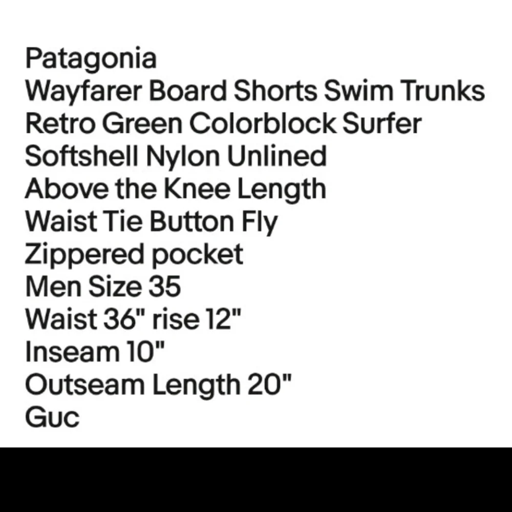 Patagonia Wayfarer Board Shorts Swim Trunks Sz 35/36 Green Colorblock Surfer